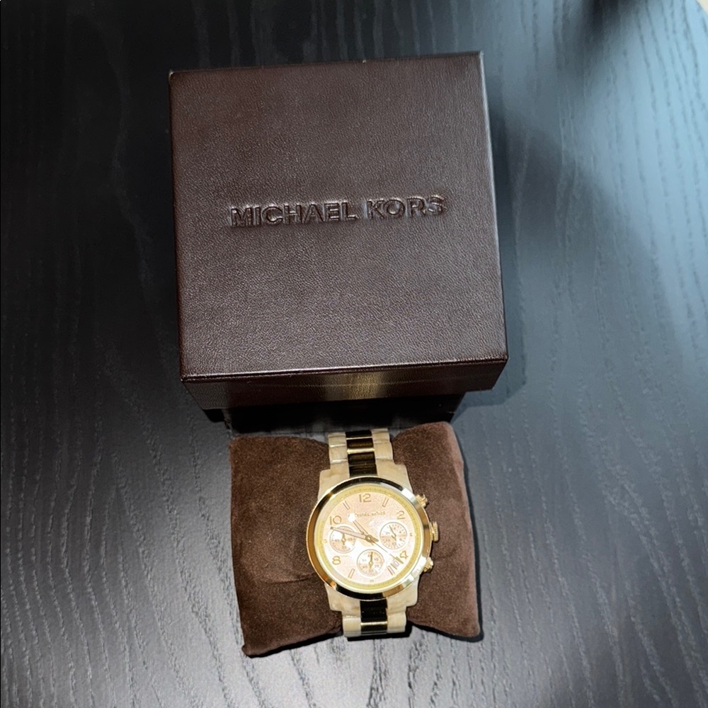 Gold and Cream Michael Kors Watch